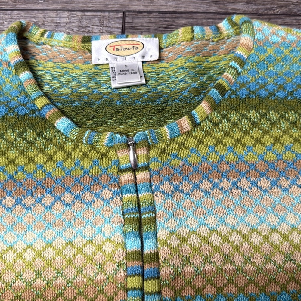 Talbots Multicolor Striped Cardigan - Picture 4 of 7